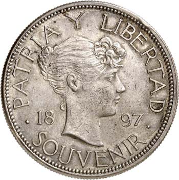 République. Peso souvenir 1897. - ... 