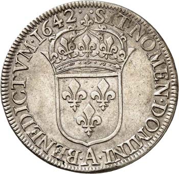 Louis XIII (1610-1643). ½ écu à ... 