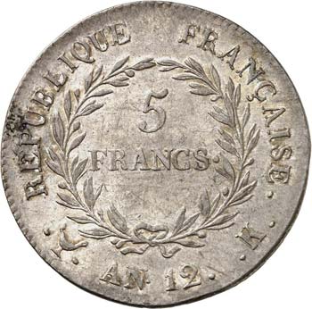 Consulat (1799-1804). 5 francs an ... 