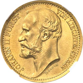 Johann II. 1858-1929. 20 kronen ... 