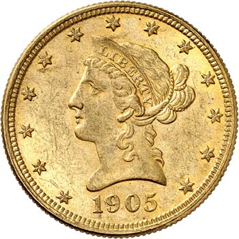 10 dollars Liberté 1905, ... 