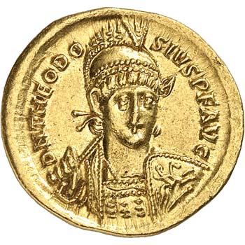 Théodose (402-450). Solidus, ... 