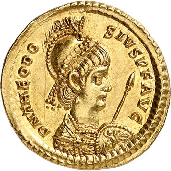 Théodose II (402-450). Solidus, ... 