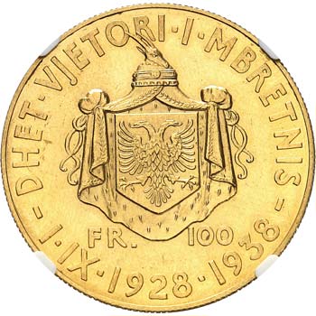 Zog Ier (1925-1939). 100 franga ... 