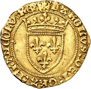 Charles VII (1422-1461). 1/2 écu ... 