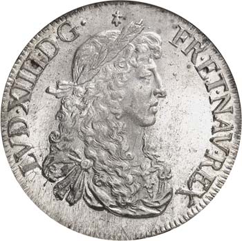 Louis XIV (1643-1715). Écu au ... 