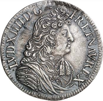 Louis XIV (1643-1715). Écu à la ... 