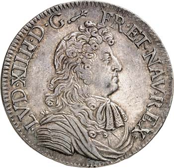 Louis XIV (1643-1715). Écu à la ... 
