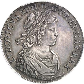 Louis XIV (1643-1715). 1/2 écu ... 