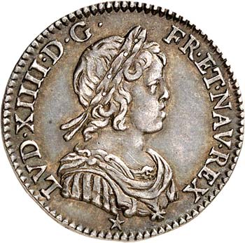 Louis XIV (1643-1715). 1/12 écu ... 