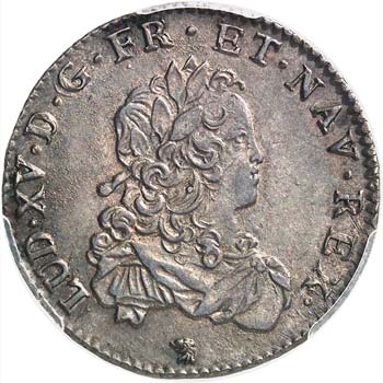 Louis XV (1715-1774). 1/3 écu de ... 