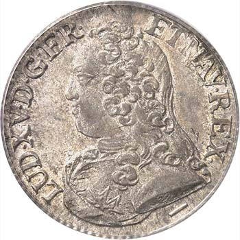 Louis XV (1715-1774). 1/5 écu ... 