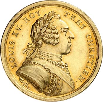 Louis XV (1715-1774). Médaille ... 