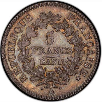 Directoire (1795-1799). 5 francs ... 
