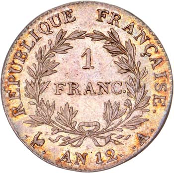 Consulat (1799-1804). Franc An 12 ... 