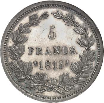 Cent jours (1815). 5 francs 1815 ... 