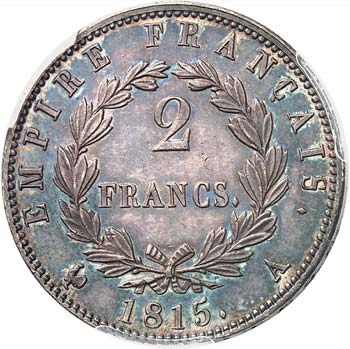 Cent jours (1815). 2 francs 1815, ... 