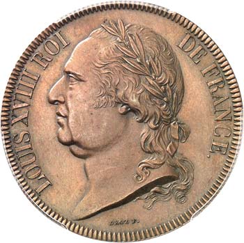 Louis XVIII (1814-1824). 5 francs ... 