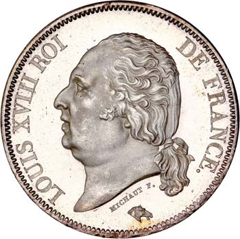 Louis XVIII (1814-1824). 5 francs ... 