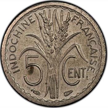 5 cent 1946, flan en argent. Av. ... 