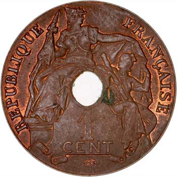 1 cent 1923, essai en bronze. Av. ... 