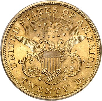 20 dollars Liberty 1875 S, San ... 