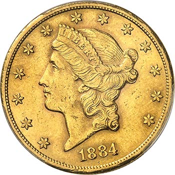20 dollars Liberty 1884 CC, Carson ... 