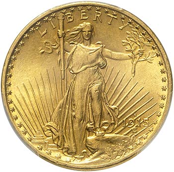 20 dollars Saint-Gaudens 1915 S, ... 
