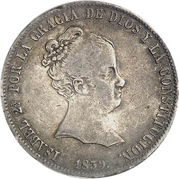 Isabelle (1833-1868). 80 reales ... 