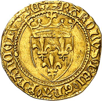 Charles VII (1422-1461). 1/2 écu ... 