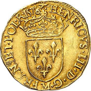 Henri III (1574-1589). Ecu d’or ... 
