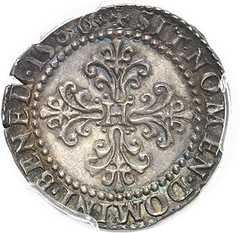 Henri III (1574-1589). 1/2 franc ... 