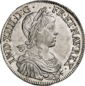 Louis XIV (1643-1715). Écu à la ... 
