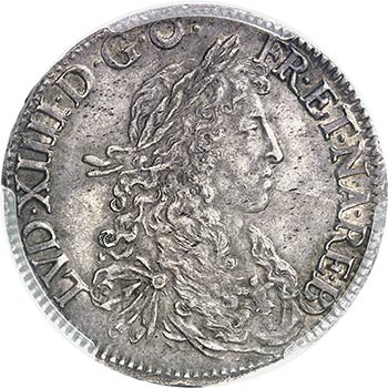 Louis XIV (1643-1715). Ecu de ... 