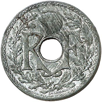 1/2 cent 1939, piéfort en zinc ... 