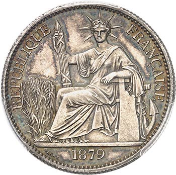 Cochinchine. 50 cent 1879, Paris, ... 