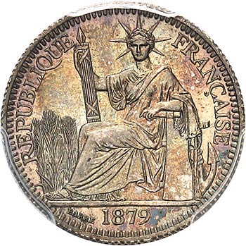 Cochinchine. 10 cent 1879, Paris, ... 