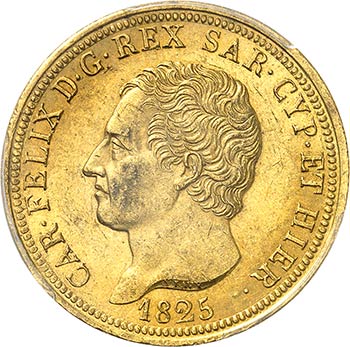 Charles-Felix (1821-1831). 80 lire ... 