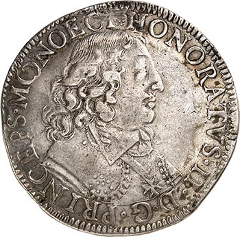 Honoré II (1604-1662). Écu 1651. ... 