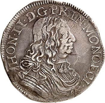 Honoré II (1604-1662). Ecu 1654. ... 