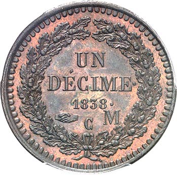 Honoré V (1819-1841). Décime ... 