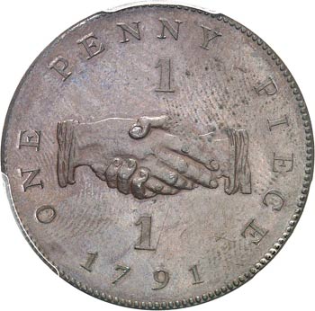 Colonie Britannique. Penny 1791 en ... 