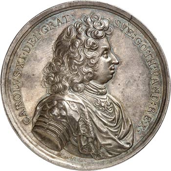 Charles IX (1660-1697). Médaille ... 