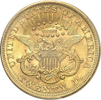 20 dollars Liberty 1868 S, San ... 
