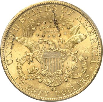 20 dollars Liberty 1884 CC, Carson ... 