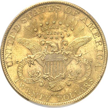 20 dollars Liberty 1890 CC, Carson ... 