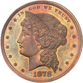 Dollar 1878, essai en bronze. Av. ... 