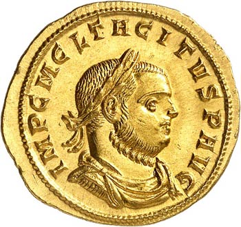 Tacite (275-276). Aureus Ticinum. ... 