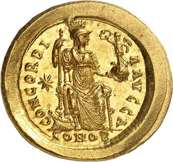 Théodose II (402-450). Solidus, ... 