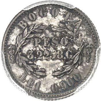 République. Peso 1848, Bogota, ... 